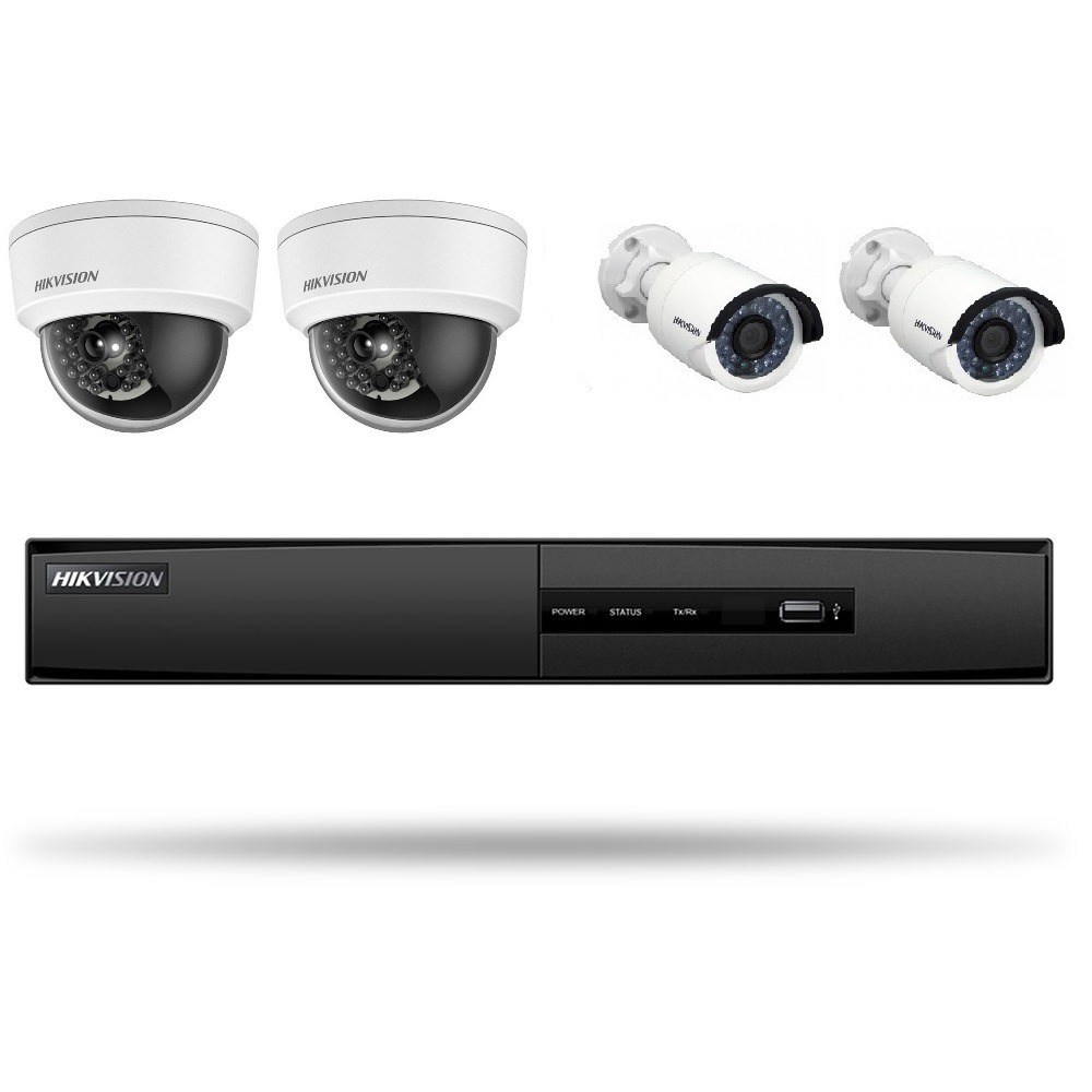 Hikvision Set 4MP 1 tot 4 camera's