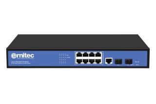 Ernitec Managed Layer 2+ Switch, 8 Gigabit ports, 2 Gigabit SFP ports, 1 x Console port