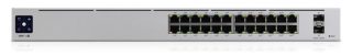 Ubiquiti USW-Pro-24-POE Gen 2, AC/DC, Internal, 450W, (24) 10/100/1000 RJ45 Ports, (2) 1/10G SFP+, 442.4 x 285.4 x 43.7 mm