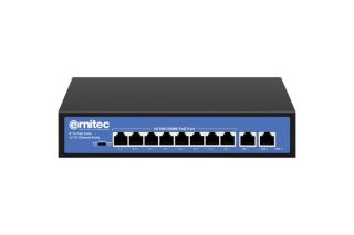 Ernitec Unmanaged Intelligent 8 PoE Gigabit RJ45 ports, 2 Gigabit RJ45 ports