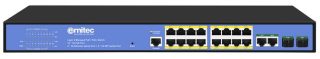 Ernitec Managed Layer 2+ Switch, 16 Gigabit ports, 2 Gigabit SFP ports, 2 x Gigabit RJ45 ports